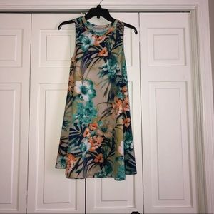 Black/Bead Botanical Dress